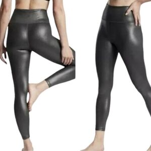 Athleta Elation Ultra High Rise Shimmer Black Tight Women's Size Small